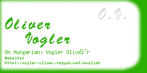 oliver vogler business card